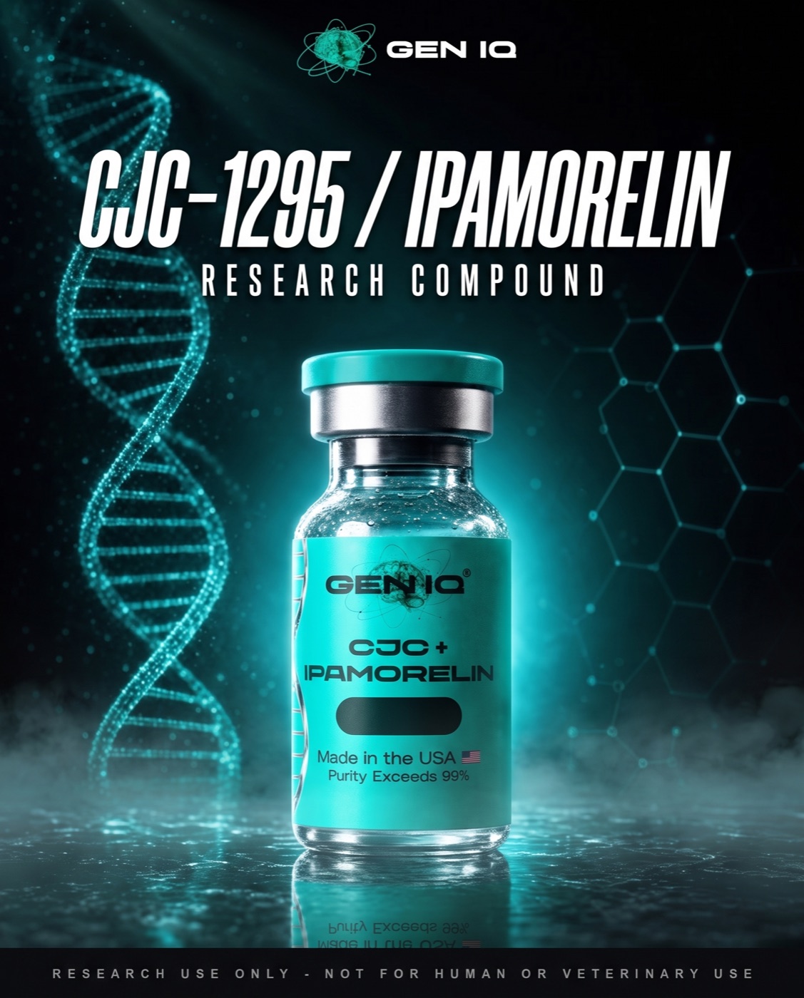 CJC-1295 (No DAC) / Ipamorelin — research-grade vial