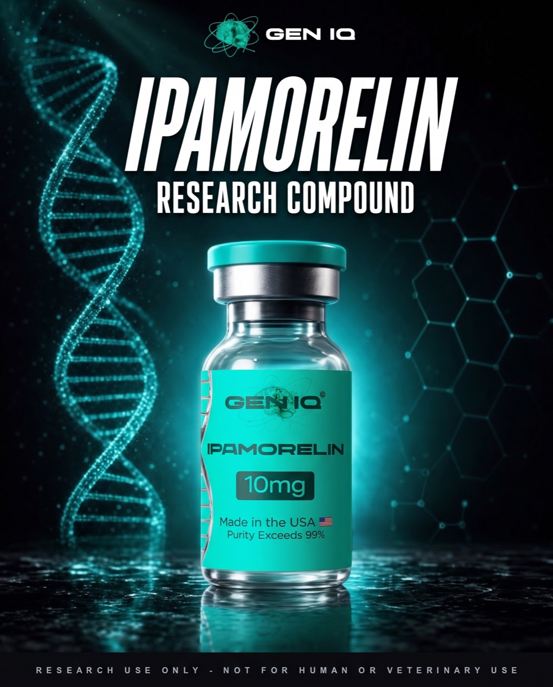 Ipamorelin — 10mg — research-grade vial